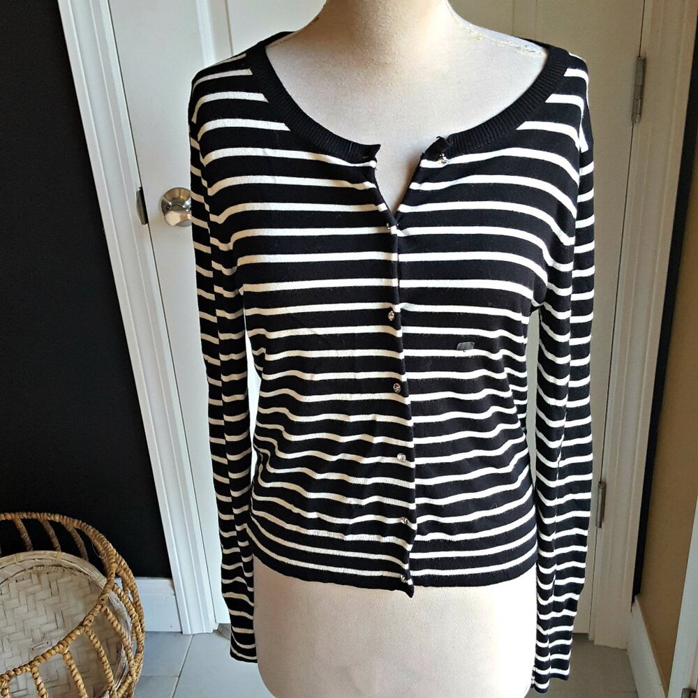 NEW! FAUX Diamond BUTTON Cardigan BY EXPRESS SZ L